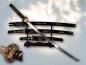 Preview: Bamboo Handgeschmiedetes Samurai Schwerter-Set mit 12-mal gefalteter Damast Klinge von Feng Lin